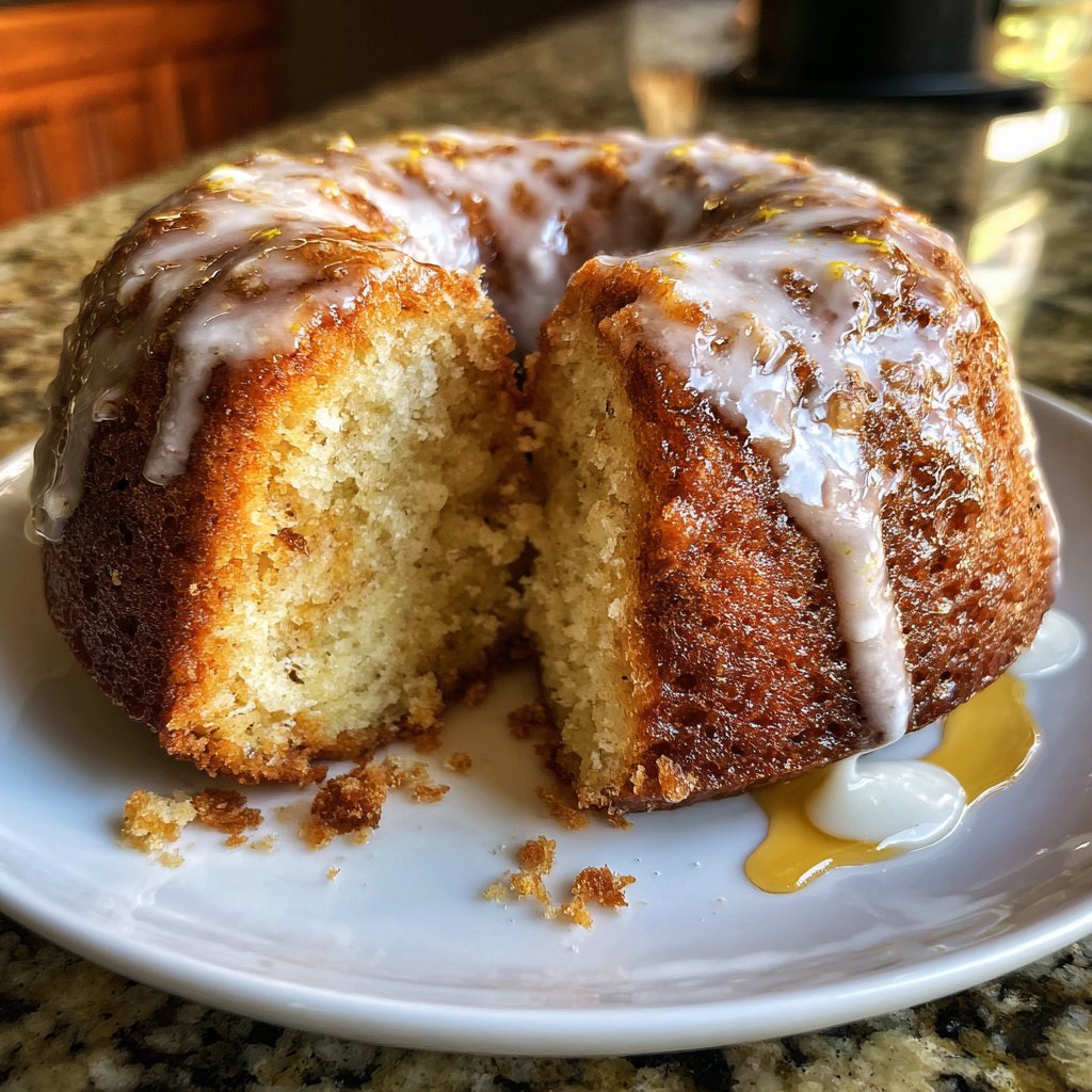 Zitronenkuchen mit Joghurt und Honig