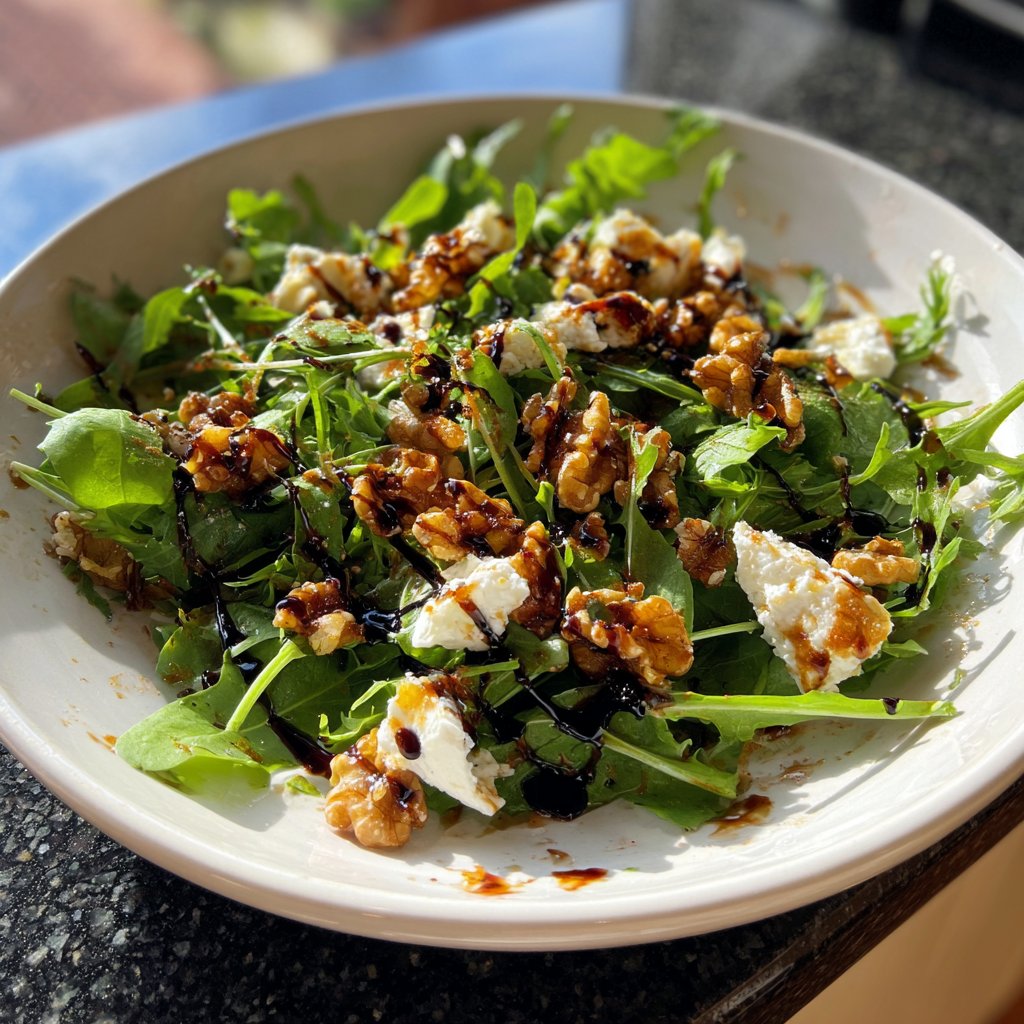 Salat mit Ziegenkäse und Walnüssen