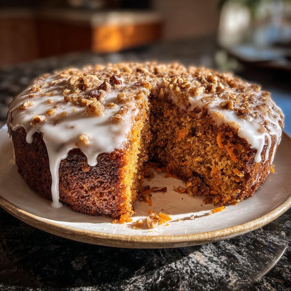 Karottenkuchen Mit Dinkelmehl Und Nüssen