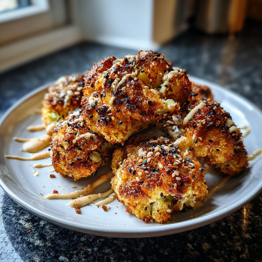 Blumenkohl paniert mit Sesam