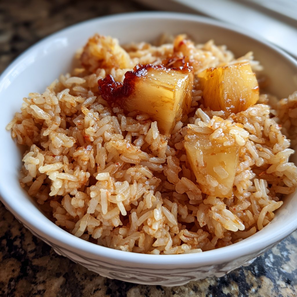 Gebratener Reis mit Ananas
