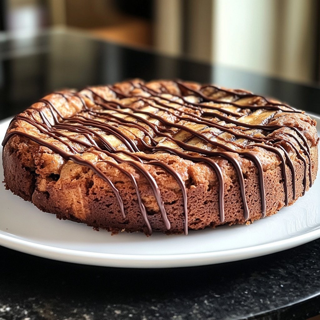 Bananenkuchen mit Schokoguss