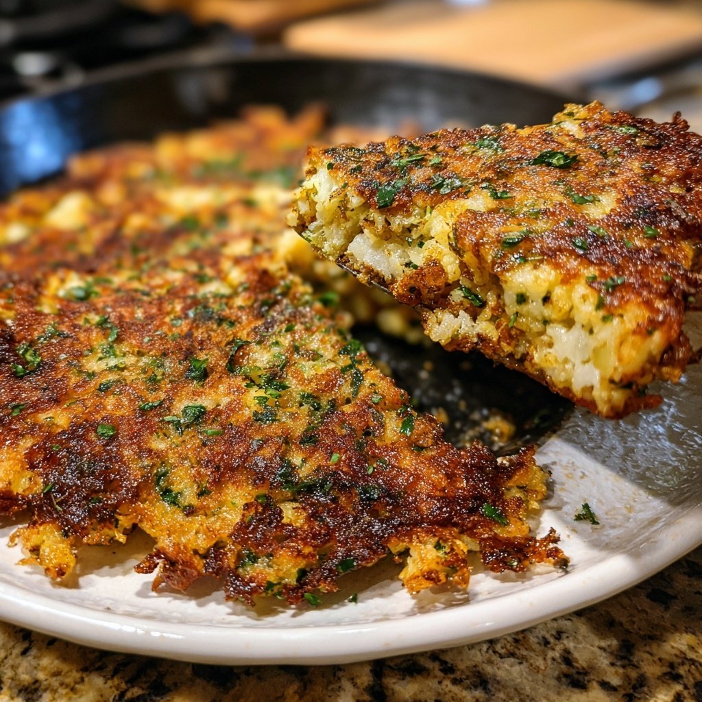 Blumenkohl Rösti Aus Der Pfanne
