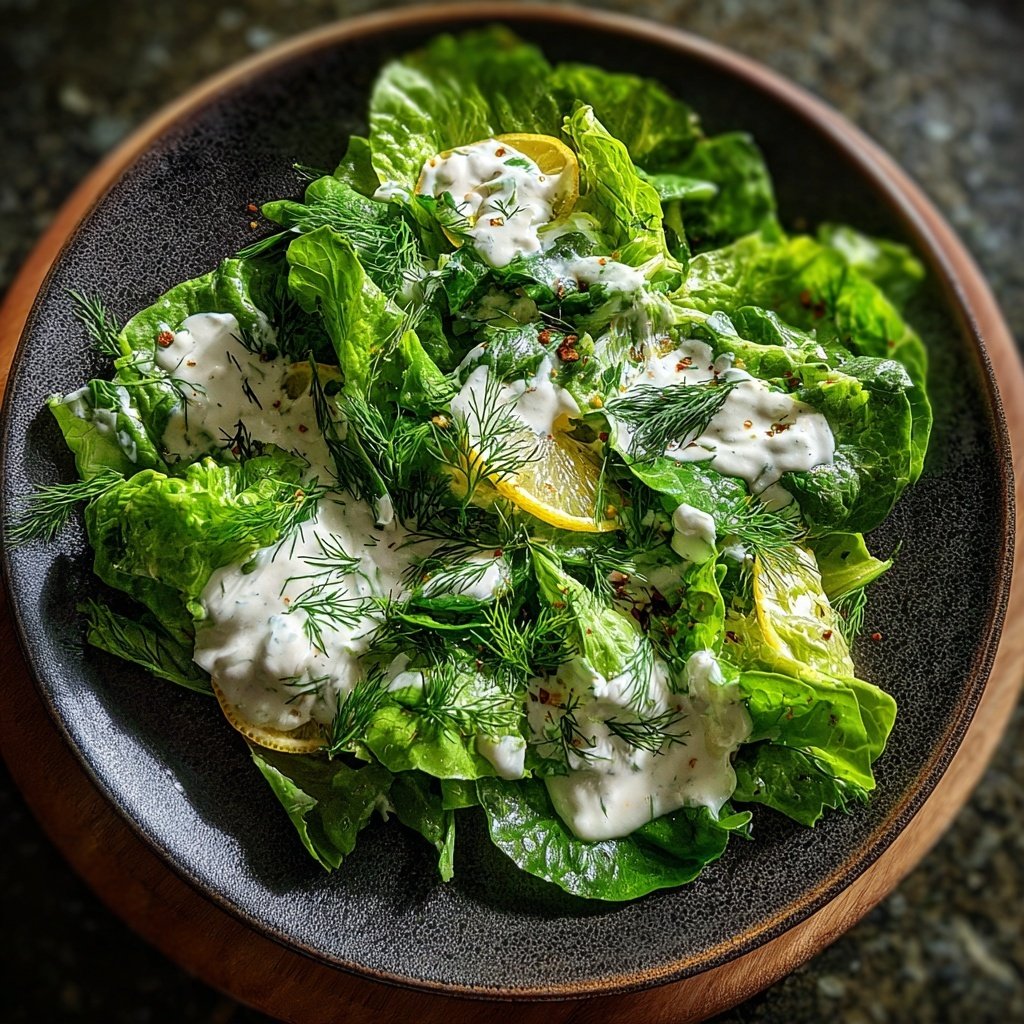 Grüner Salat Zum Grillen Mit Joghurt Dressing