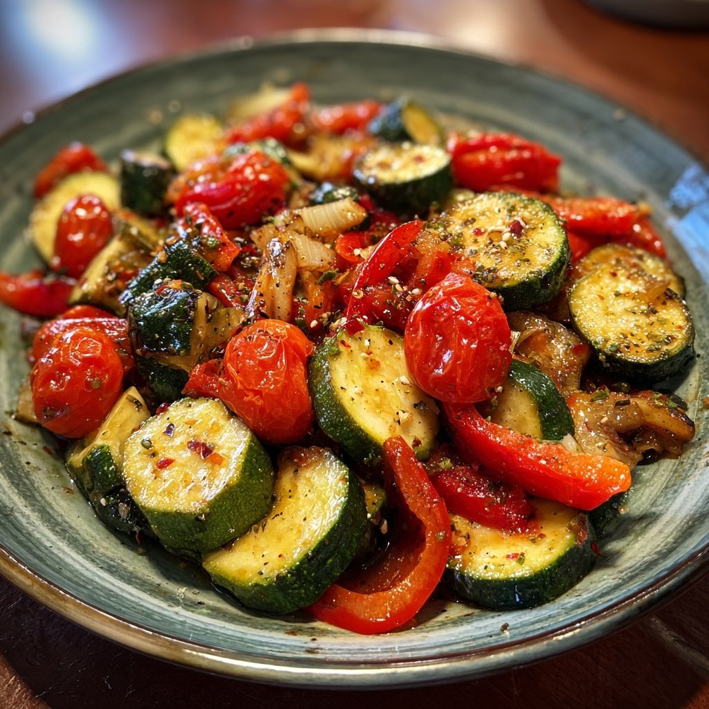 Vegetarische Gemüsepfanne Mediterran