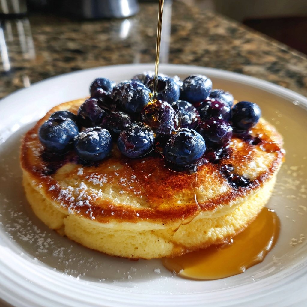 Pfannkuchen mit Heidelbeeren
