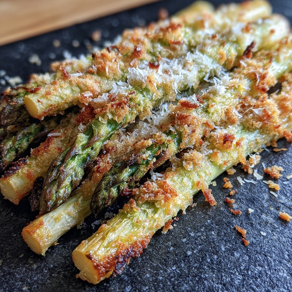 Grüner Spargel Mit Parmesan Kruste