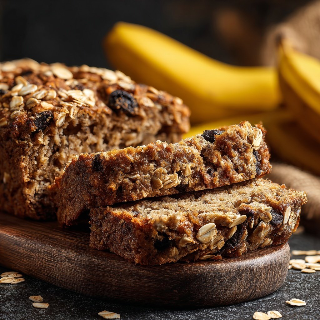 Bananenbrot mit Haferflocken