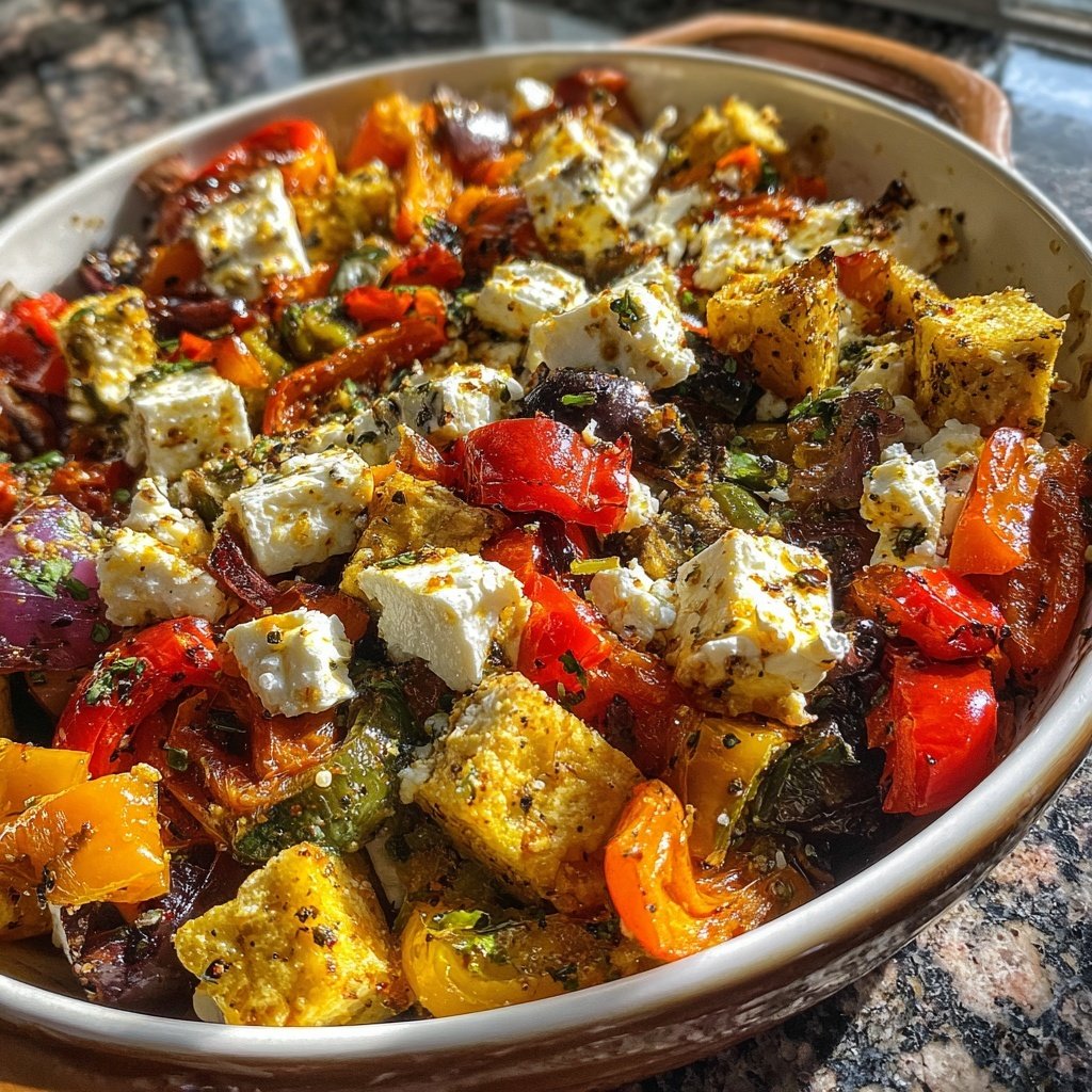 Gesund & Leicht Mediterrane Gemüsepfanne mit Feta