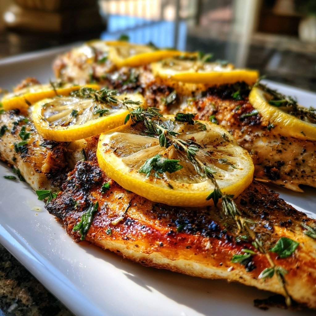Gesund & Leicht Zitronen-Gegrillter Fisch