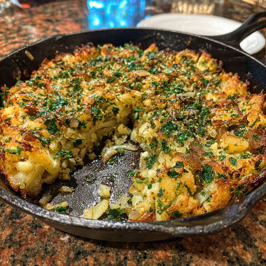 Blumenkohlpfanne mit Knoblauch