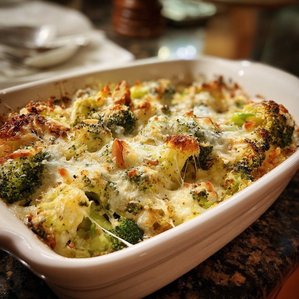 Brokkoli Mandel Auflauf Mit Parmesan